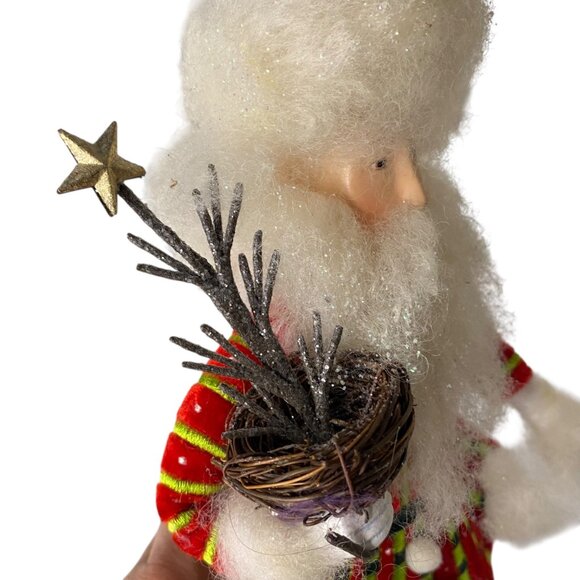 Vtg Dept 56 Patience Brewster Santa Claus Krinkles figureRed Green Christmas - Picture 8 of 9